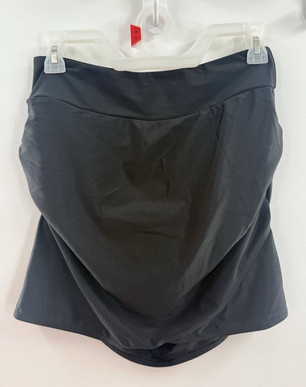 Women's UPF 50 Swim Skort Skirt Ruched Side Shorts - Black, Size Medium NWOT